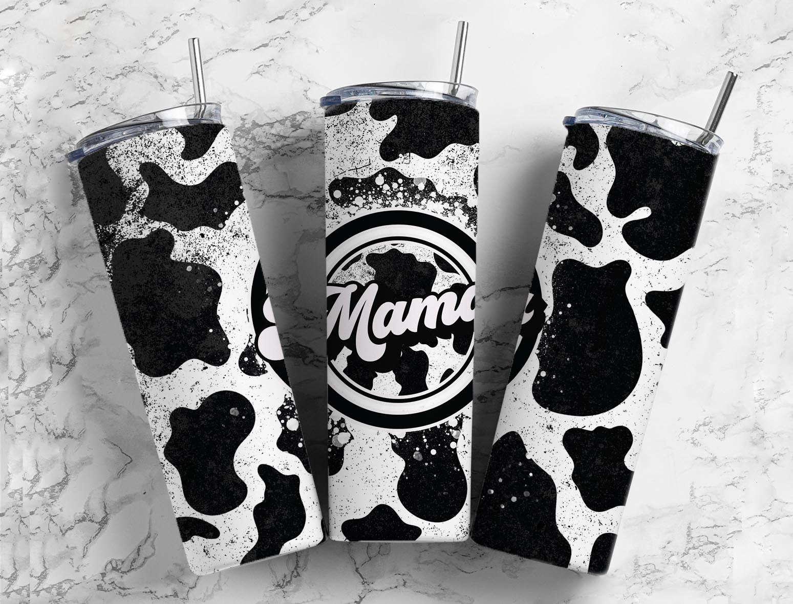 White Cow Print Tumbler | 40 oz