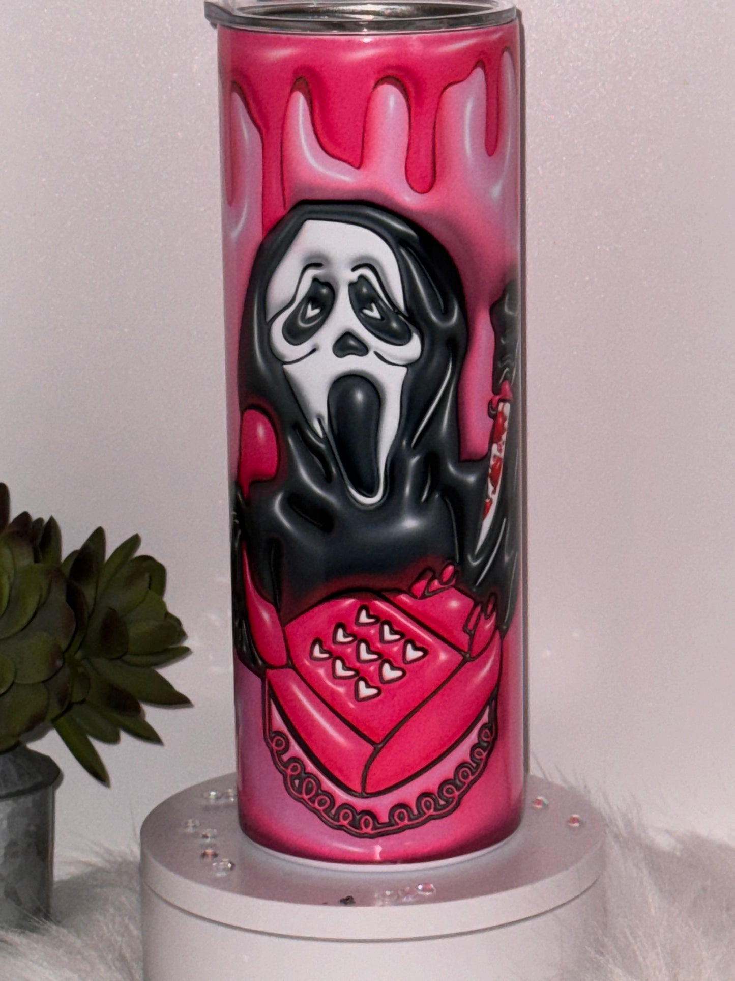 READY TO SHIP Pink Ghost Face