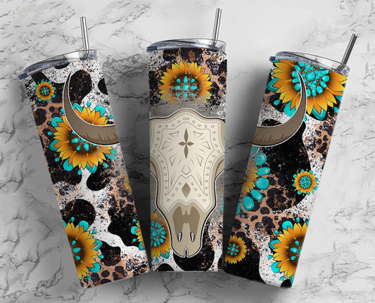 Sunflower Cow Skull