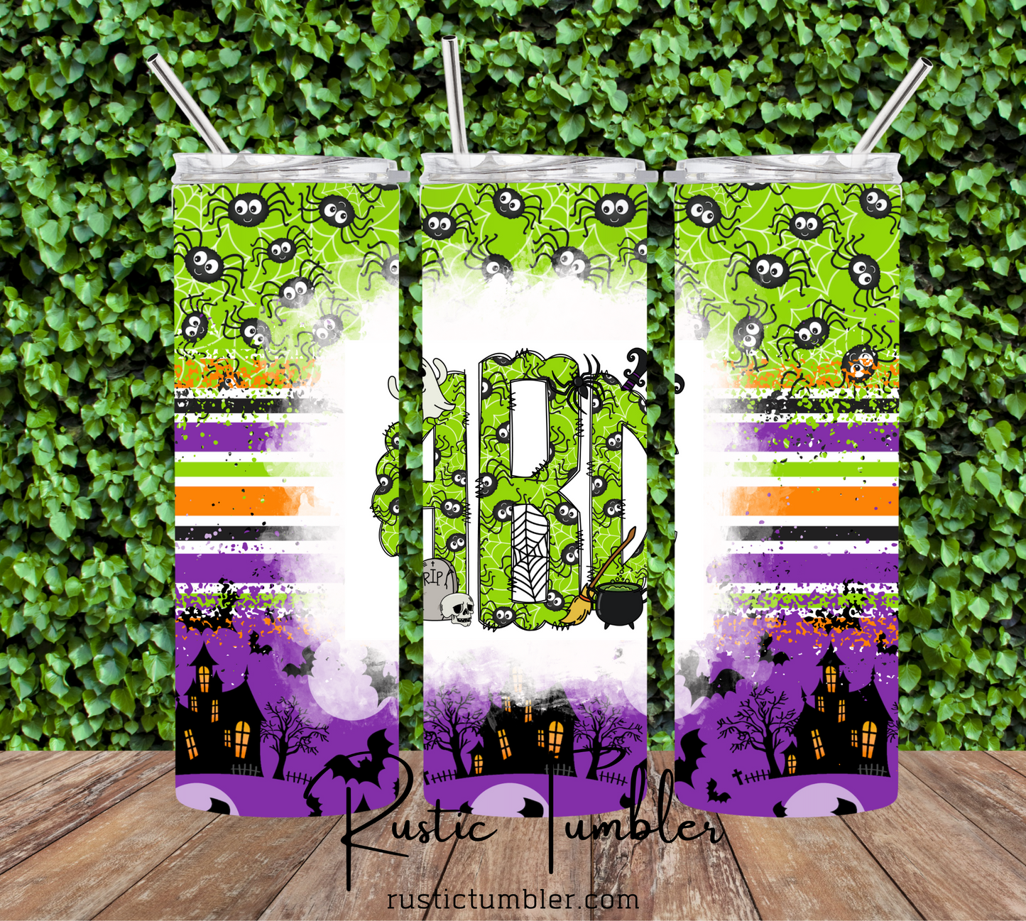 Halloween Monogram Tumbler