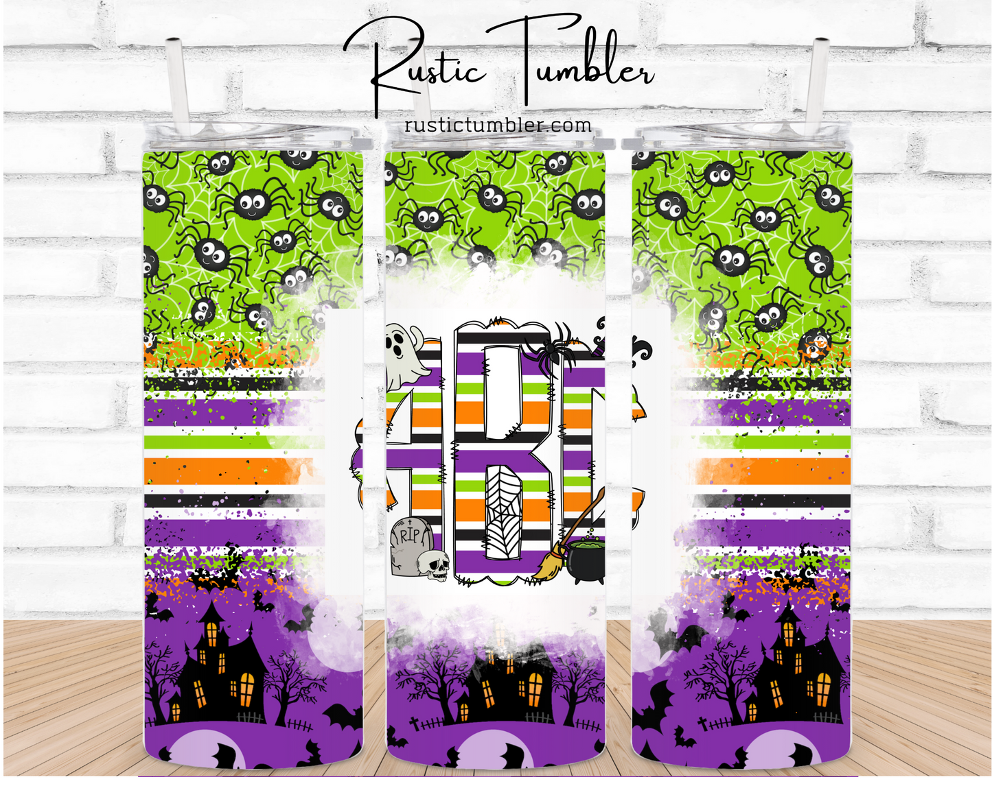 Halloween Monogram Tumbler