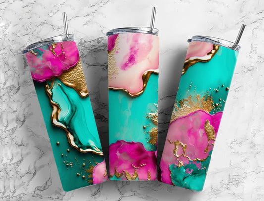 Pink and blue Marble