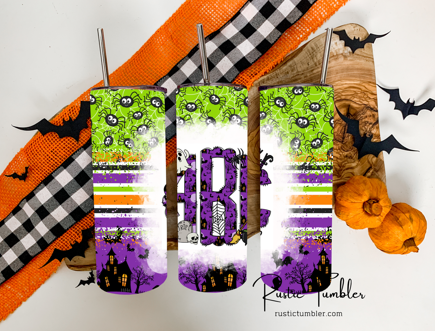Halloween Monogram Tumbler
